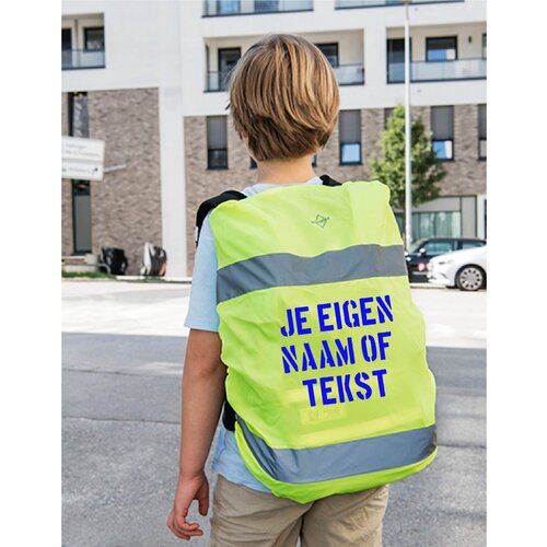 Reflecterende beschermhoes boekentas/rugzak gepersonaliseerd Reflecterende beschermhoes boekentas/rugzak gepersonaliseerd