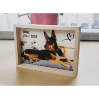 Houten Fotokader met Gepersonaliseerd Acrylglas 115 x 160 x 35 mm