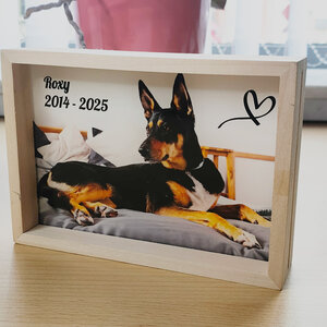 Houten Fotokader met Gepersonaliseerd Acrylglas 115 x 160 x 35 mm