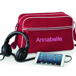Custom Retro Schoudertas met Persoonlijke Borduring