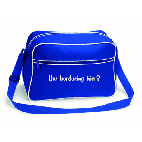 Custom Retro Schoudertas met Persoonlijke Borduring