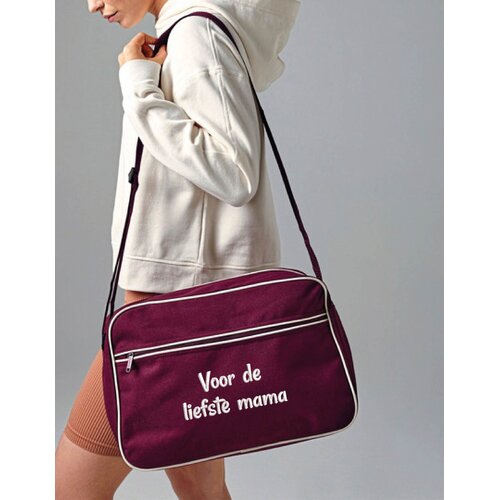 Custom Retro Schoudertas met Persoonlijke Borduring