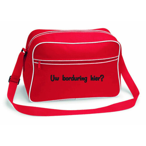 Custom Retro Schoudertas met Persoonlijke Borduring