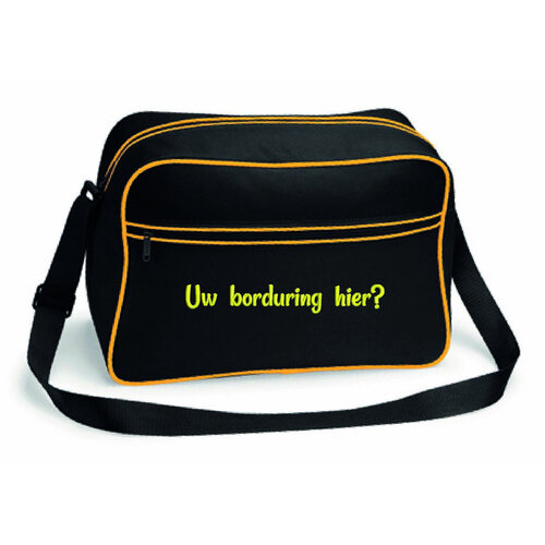 Custom Retro Schoudertas met Persoonlijke Borduring