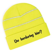 Gepersonaliseerde gereflecteerde muts met borduring