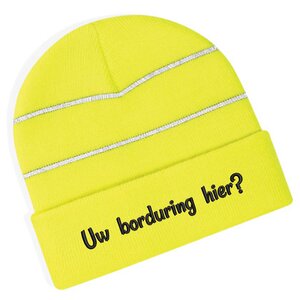 Gepersonaliseerde gereflecteerde muts met borduring