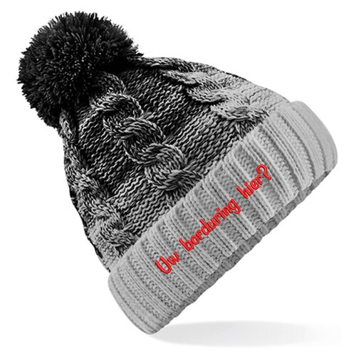 Gepersonaliseerde Ombré Wintermuts met Pompon – Stijlvol & Warm