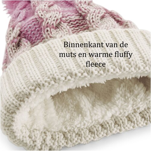 Gepersonaliseerde Ombré Wintermuts met Pompon – Stijlvol & Warm