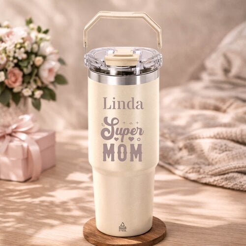 Gepersonaliseerde Thermosbeker XL (900 ml) met Naam – Perfect Cadeau