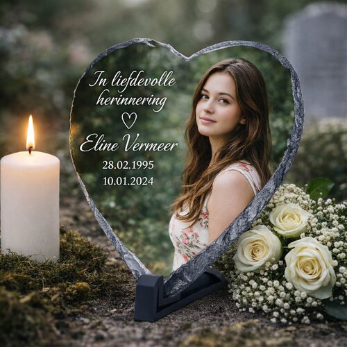 Een blijvende herinnering op natuursteen, persoonlijk gemaakt met jouw foto