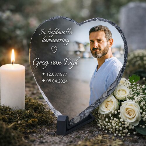 Een blijvende herinnering op natuursteen, persoonlijk gemaakt met jouw foto