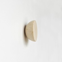 Ronde beukenhouten muurhaak / knop