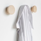 Ronde beukenhouten muurhaak / knop