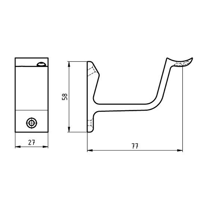 Trapleuninghouder 3552-18 Holzadel - Zwart
