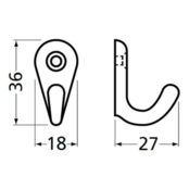 Handdoekhaak 0557-79 wit