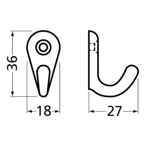 Handdoekhaak 0557-79 wit