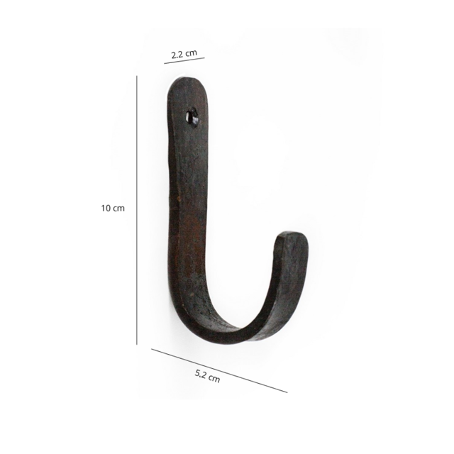 Kapstokhaak rond | Zwart | Industrieel