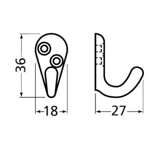 Handdoekhaak 0559-79 Wit