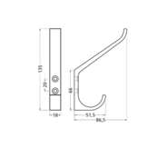 Hoed- en jashaak 0148-01 Naturel