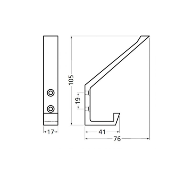 Hoed- en jashaak enkel 0138-18 Zwart