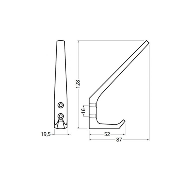 Hoed- en jashaak 0030-70 zwart