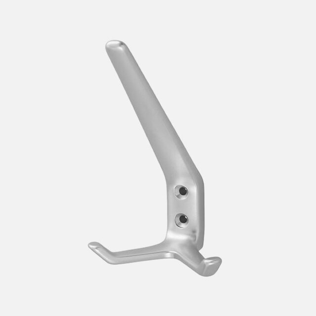 Hoed- en jashaak 0032-01 dubbel zilver