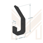 Industriële matzwarte jashaak 110mm | Design | Premium | Aanrader