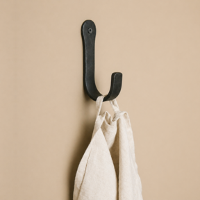 Kapstokhaak rond | Zwart | Industrieel