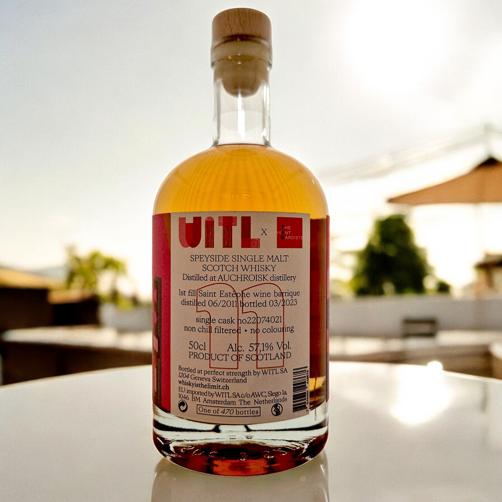 WITL WHISKY IS THE LIMIT AUCHROISK 11 ANS - ST ESTEPHE RED WINE BARIQUE FINISH CASK