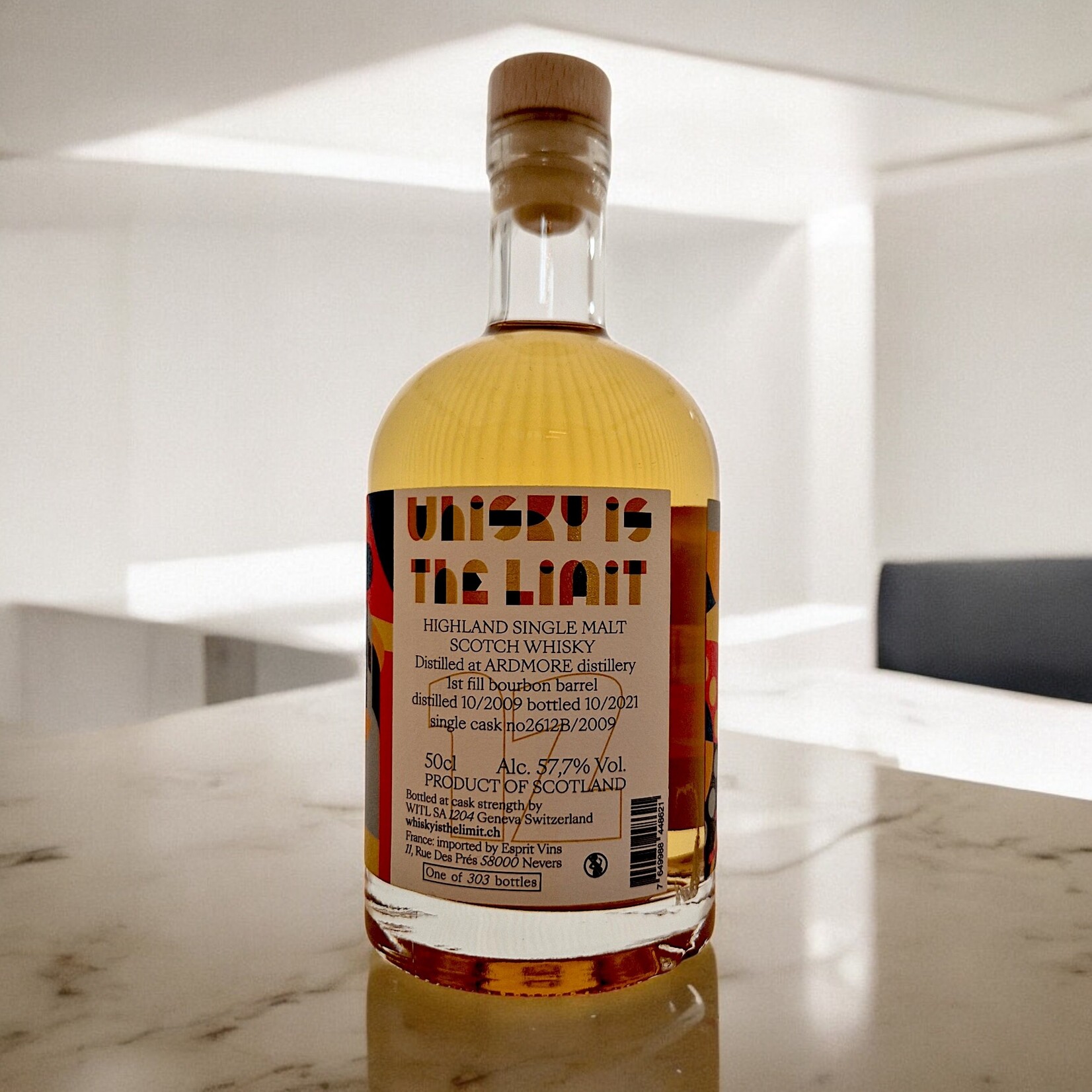 WHISKY IS THE LIMIT WHISKY IS THE LIMIT ARDMORE 12 ANS 1ST FILL BOURBON HOGSHEAD CASK