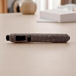 PRINCE RHEIN LIGHTER WITH CROCODILE LEATHER GREY