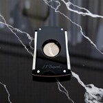 ST DUPONT ST DUPONT CUTTER MAXIJET CHROME AND LACQUER BLACK AS NIGHT