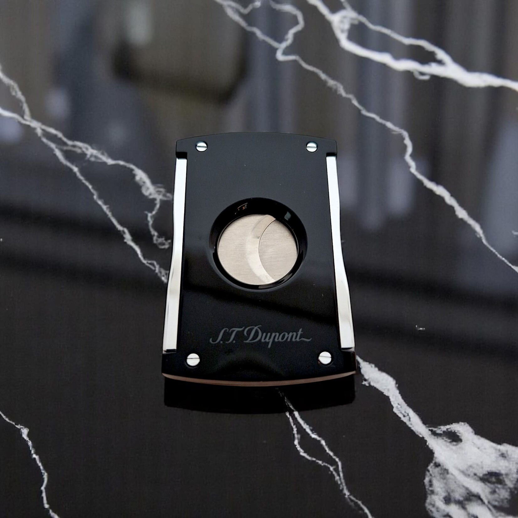 ST DUPONT ST DUPONT CUTTER MAXIJET CHROME AND LACQUER BLACK AS NIGHT