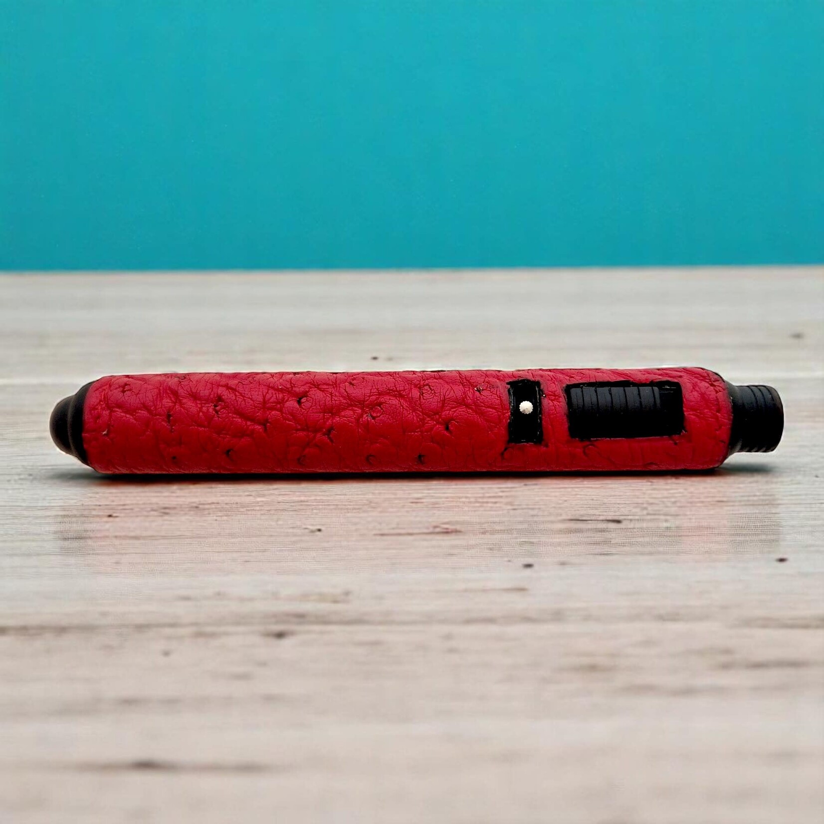 PRINCE Copy of RHEIN LIGHTER WITH OSTRICH LEATHER ORANGE