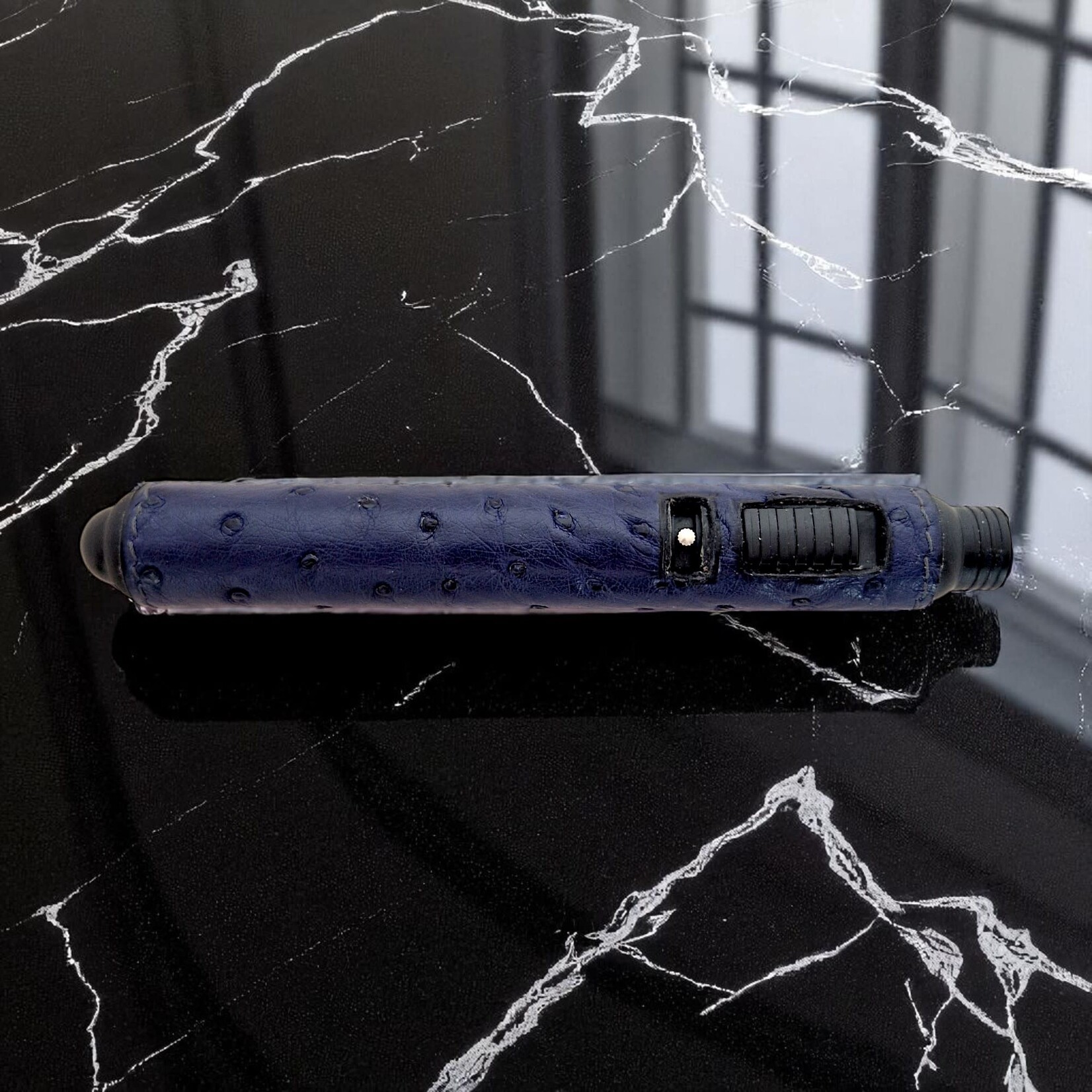 PRINCE Copy of RHEIN LIGHTER WITH OSTRICH LEATHER RED