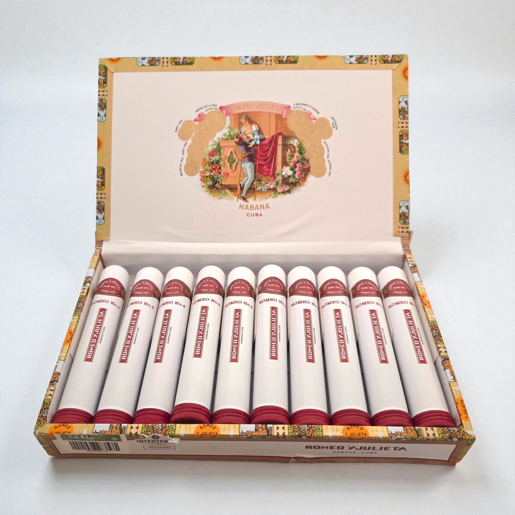 ROMEO Y JULIETA ROMEO Y JULIETA NUMERO 3 TUBOS FULL BOX 10'S