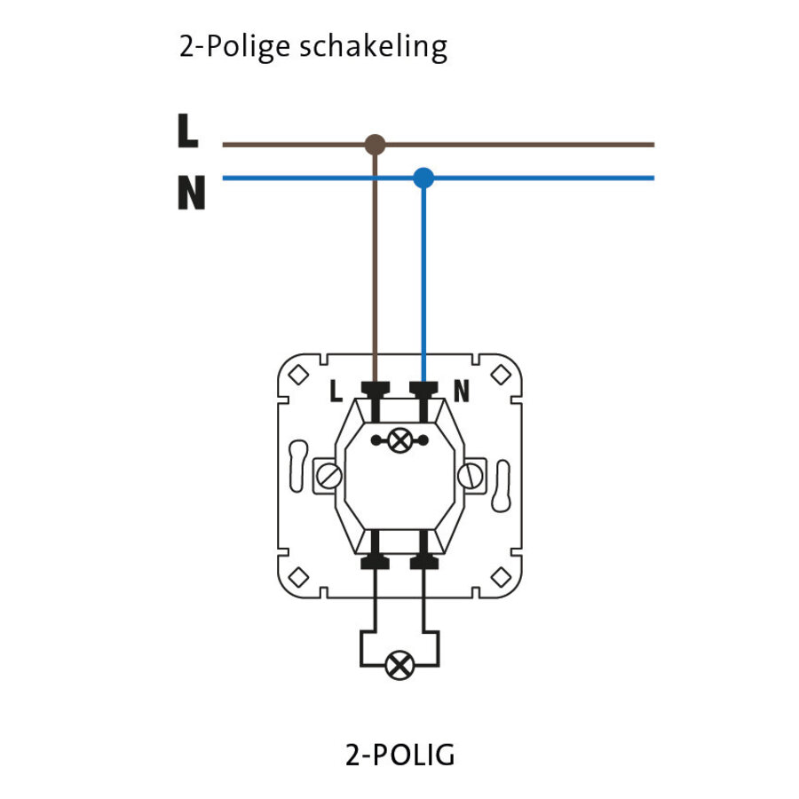 Kopp schakelaar 2-polig (503200004)