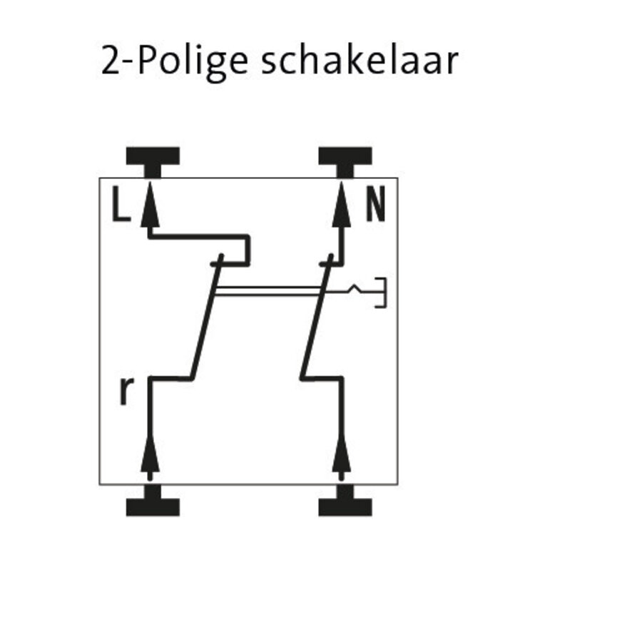 Kopp schakelaar 2-polig (503200004)