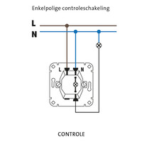Kopp schakelaar 1-polig met controlelamp (504600007)
