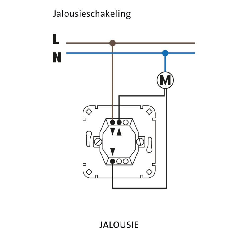 Kopp jaloezieschakelaar 1-polig (504500004)