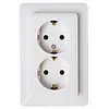 Kopp wandcontactdoos 2-voudig randaarde voor enkele inbouwdoos HK02 Milano arctic wit (917213007) Kopp wandcontactdoos 2-voudig randaarde voor enkele inbouwdoos HK02 Milano arctic wit (917213007)