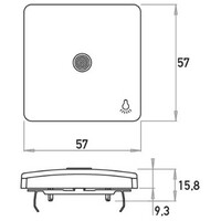 Kopp schakelwip controlevenster met licht symbool HK05 Paris arctic wit (333942000)