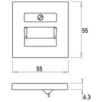 Kopp centraalplaat RJ45 wandcontactdoos 1- en 2-voudig HK07 Athenis wit glans (371729003)