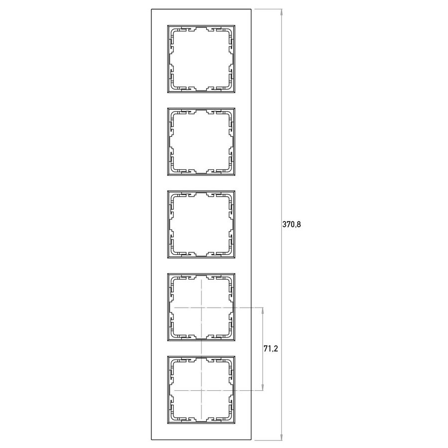 Kopp afdekraam 5-voudig HK07 helder wit glans (402929004)