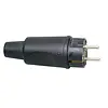 Kopp contactstop met randaarde recht 16A IP44 zwart (179016004)