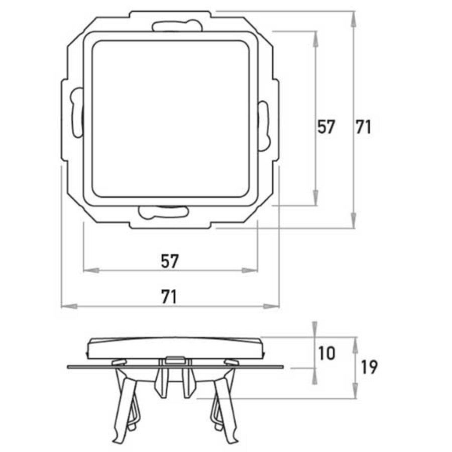 Kopp blinddeksel incl. draagframe HK05 Paris zwart mat (334350008)