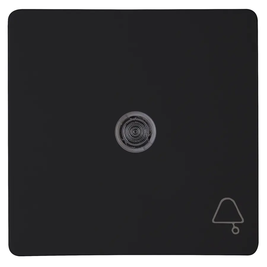 Kopp schakelwip controlevenster met bel symbool HK05 Paris zwart mat (339550009)