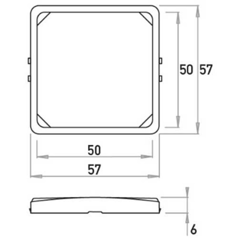 Kopp adapterraam 50x50 DIN-apparaten HK05 Paris zwart mat (335750001)