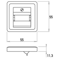 Kopp centraalplaat RJ45 wandcontactdoos 1- en 2-voudig HK02 Milano beuken (349531003)