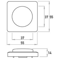 Kopp dimmerknop druk draaidimmer HK02 Milano antraciet OP=OP (328815007)